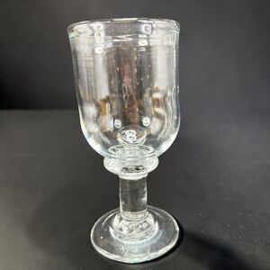 Simon Pearce Hand Blown Clear Glass Essex Goblet 6.25in Wine Water Glass